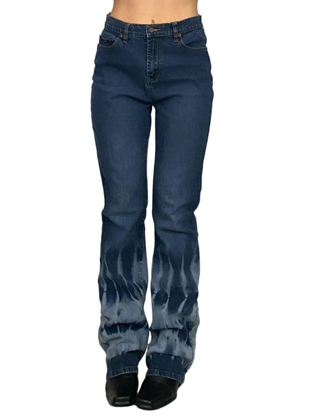 dg2 diane gilman y2k bleached bootcut jeans
